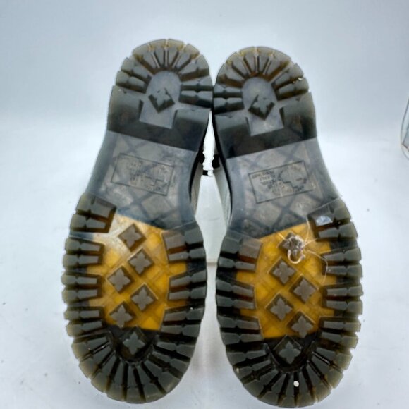 Dr. Martens Jadon Men Size 7 White Leather Yellow Stich 8 Hole Platform Boot - Picture 8 of 11